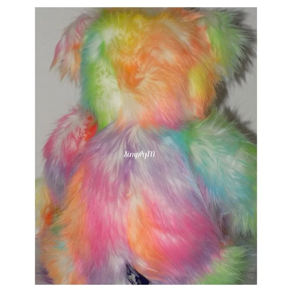 Large 20 inch Rainbow Tie-Dye Vermont Teddy Bear - Picture 8 of 10